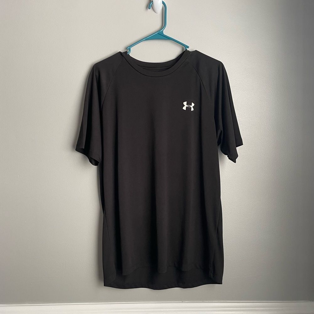 Under Armour Tech Tee Black Workout Dri Fit Shirt  Size Men's Medium